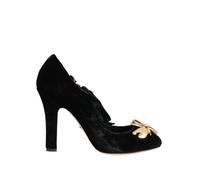 Dolce & Gabbana Black Roses Crystal Brooch Mary Jane Shoes - EU36.5/US6