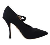 Dolce & Gabbana Black Socks Stretch Crystal Pumps Shoes - EU35.5/US5