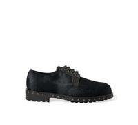 Dolce & Gabbana Black Stable Fur Derby SAN PIETRO Dress Shoes - EU42/US9