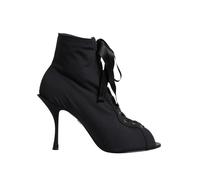 Dolce & Gabbana Black Stiletto Heels Lace Up Boots Shoes - EU38/US7.5