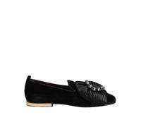 Dolce & Gabbana Black VATICANO Crystal Ribbon Slip On Shoes - EU 40 | US 7