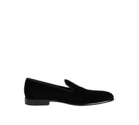 Dolce & Gabbana Black Velvet Slip On Loafers Men Formal Shoes - EU46/US13