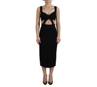 Dolce & Gabbana Black Viscose Bodycon Sheath Midi Dress - IT38|XS