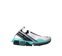 Dolce & Gabbana Black White Blue Slip On Sorrento Sneakers Shoes - EU36/US5.5