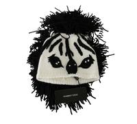 Dolce & Gabbana Black White Knitted Cashmere Animal Design Hat