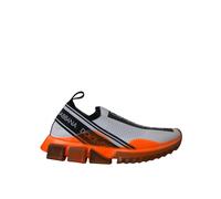 Dolce & Gabbana Black White Orange Slip On Sorrento Sneakers Shoes - EU38.5/US8