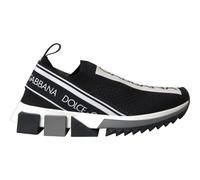 Dolce & Gabbana Black White Slip On Sorrento Sneakers Shoes - EU36/US5.5