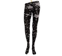 Dolce & Gabbana Black White Stars Print Nylon Stockings - M