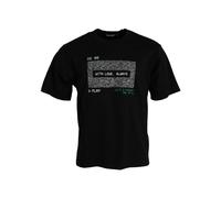 Dolce & Gabbana Black With Love Always Crew Neck Top T-shirt - IT46 | S
