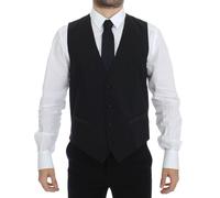 Dolce & Gabbana Black Wool Silk Stretch Dress Vest Blazer - IT44 | XS