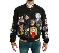 Dolce & Gabbana Black YEAR OF THE PIG Bomber Jacket - IT48 | M