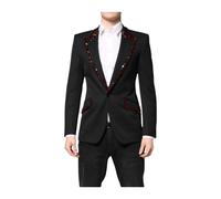 Dolce & Gabbana - Blazer Sicilia con Cristalli - - Jackets - Uomo - Nero - S