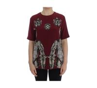 Dolce & Gabbana, ,Blouses & Shirts ,Donna ,Multicolore ,S Blusa di Seta con Stampa Cavaliere Medievale