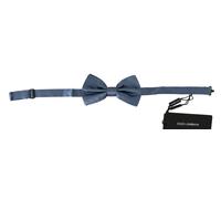 Dolce & Gabbana Blue 100% Silk Adjustable Neck Papillon Bow tie