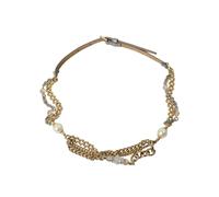 Dolce & Gabbana Blue Braided Gold Brass Chain Waist Belt - 75 cm / 29,5 Inches