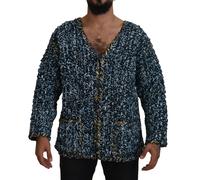 Dolce & Gabbana Blue Button Cardigan Fatto A Mano Sweater - M