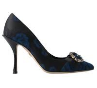 Dolce & Gabbana Blue Floral Ayers Crystal Pumps Shoes - EU35.5/US5
