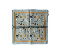 Dolce & Gabbana Blue Jazz Club Square Handkerchief Scarf