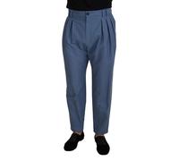Dolce & Gabbana Blue Linen Chino Formal Pants - IT52 | L