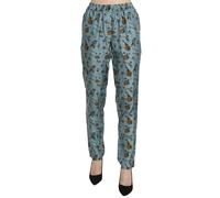 Dolce & Gabbana Blue Musical Instruments Print Tapered Pants - IT40|S