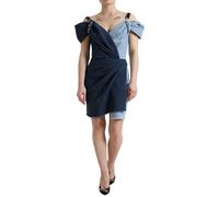 Dolce & Gabbana Blue Patchwork Two Tone Denim Mini Dress - IT46|XL