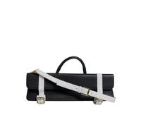 Dolce & Gabbana Blue White Calfskin Leather Crossbody Shoulder Bag