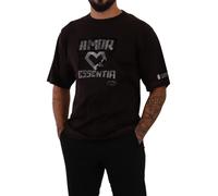 Dolce & Gabbana Bordeaux Cotton L-Amore Print Crewneck T-shirt - S