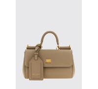 DOLCE & GABBANA Borsa a mano mini My Sicily in pelle con charm logato OS Beige