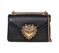 Dolce & Gabbana - Borsa a tracolla in pelle nera con design del Sacro Cuore - - Bags - Donna - Nero - ONE SIZE