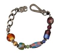 Dolce & Gabbana - Bracciale catena argento con perle multicolor - - Accessories - Donna - Multicolore - ONE SIZE