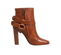 Dolce & Gabbana Brown Leather DG Logo Buckle Ankle Boots Shoes - EU37.5/US7