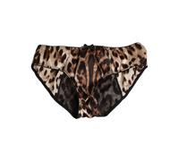 Dolce & Gabbana Brown Leopard Silk Mid Waist Panty Underwear - IT2 | S