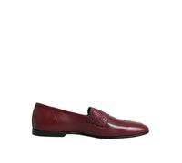 Dolce & Gabbana Burgundy Calfskin Leather Formal Slip On Shoes - EU43/US10