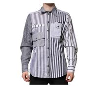 Dolce & Gabbana - Camicia Casual a Righe Bianco Grigio - - Shirts - Uomo - Bianco - L