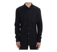 Dolce & Gabbana - Camicia da Lounge in Cotone a Righe Viola - - Shirts - Uomo - Viola - XS