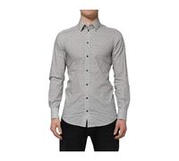 Dolce & Gabbana - Camicia formale grigia a pois con logo - - Shirts - Uomo - Grigio - M