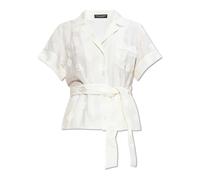 Dolce & Gabbana - Camicia in seta a maniche corte - - Blouses & Shirts - Donna - Beige - S