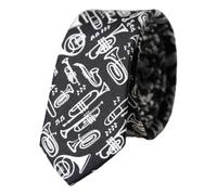Dolce & Gabbana - Cravatta nera in seta con stampa tromba - - Accessories - Uomo - Nero - ONE SIZE