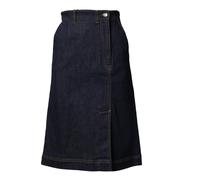 Dolce & Gabbana Dark Blue Cotton A-line Denim Midi Skirt - IT36|XXS