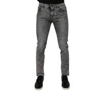 Dolce & Gabbana Dark Gray Washed Cotton Slim Fit Denim Jeans - IT46 | S
