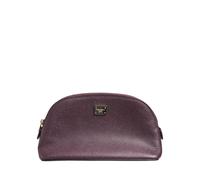 Dolce & Gabbana Dark Purple Leather DG Logo Zip Around Hand Purse Wallet