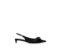 Dolce & Gabbana - Décolleté Slingback in Raso con Fiocco - - Shoes - Donna - Nero - 39 EU