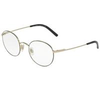 Dolce & Gabbana DG 1290 1305 50 Men's Eyeglasses - Matte Black and Pale Gold Metal Frame