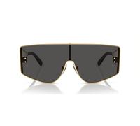 Dolce & Gabbana DG 2305 02/87 44 Unisex Sunglasses - Gold Frame, Dark Grey Lenses