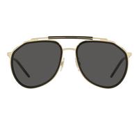 Dolce & Gabbana DG2277 02/87 Men's Sunglasses - Gold/Black Frame, Dark Gray Lenses