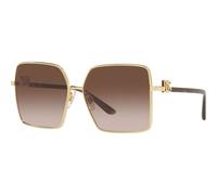 Dolce & Gabbana DG2279 02/13 60 Women's Square Sunglasses - Gold Metal Frame, Gradient Brown Lenses