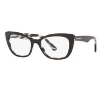Dolce & Gabbana DG3360 3372 52 Women's Cat-Eye Eyeglasses - Top Black on Zebra Frame