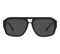 Dolce & Gabbana DG4403 501/87 58 Men's Square Sunglasses - Black Acetate Frame, Gray Lenses