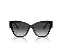 Dolce & Gabbana DG4449 3372/P 54 Women's Butterfly Sunglasses - Black on Zebra Frame, Gray Mirrored Lenses