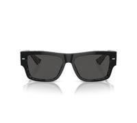 Dolce & Gabbana DG4451 3403/87 Men's Sunglasses - Black on Grey Havana Frame, Dark Grey Lenses